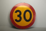 Skylt plåt "30 km"