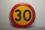 Skylt plåt "30 km"