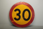 Skylt plåt "30 km"