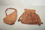 Ryggsäck + väska, skinn