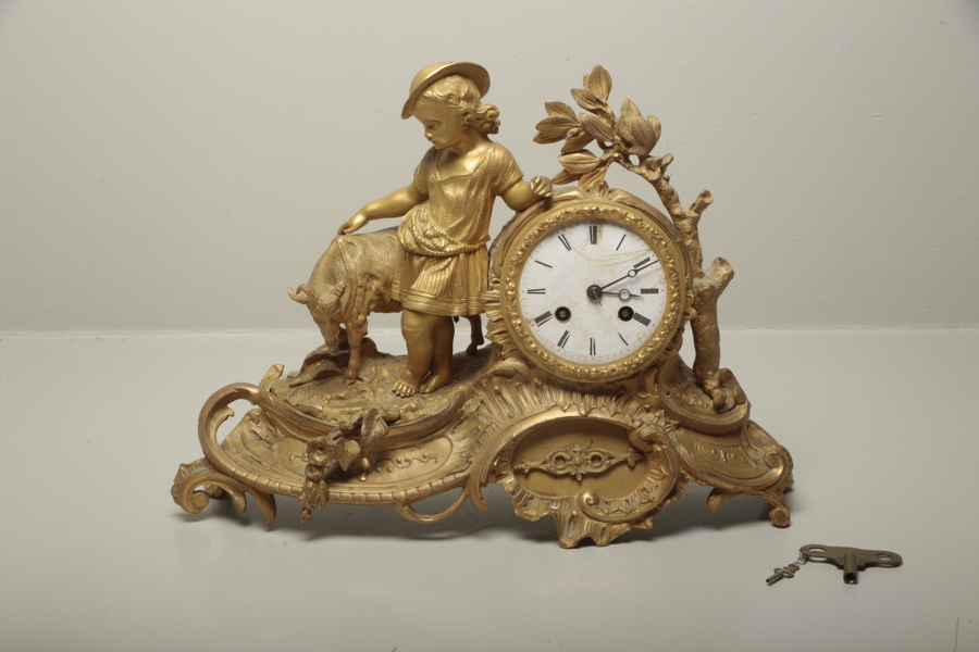 Bordsur Japy Fils, bronserad metall, 1800-talets mitt