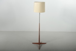Golvlampa teak/mässing, 1960-tal