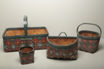 Bemålade korgar, 4 stycken