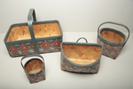 Bemålade korgar, 4 stycken