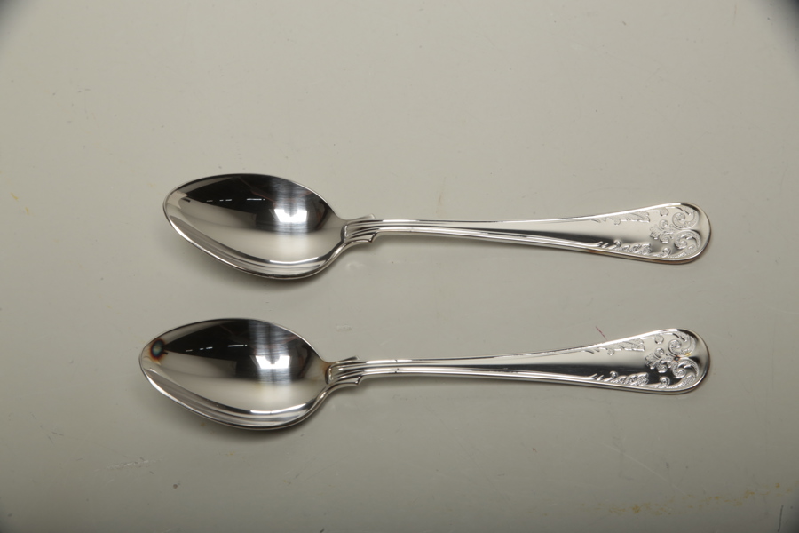 Kaffeskedar silver, 2 stycken