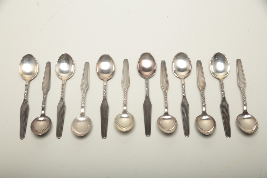 Skedar silver, 12 stycken