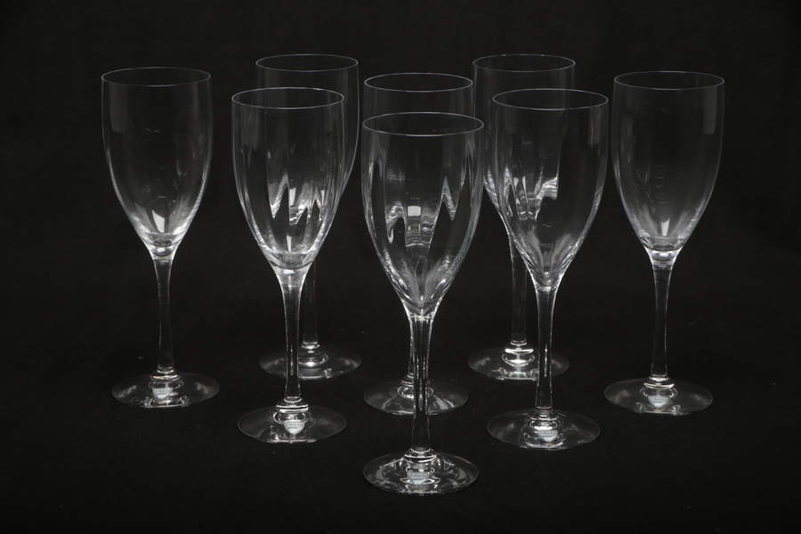 Gunnar Cyren Orrefors "Optica" glas, 8 stycken