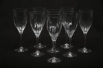 Gunnar Cyren Orrefors "Optica" glas, 8 stycken
