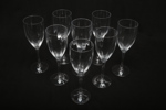 Gunnar Cyren Orrefors "Optica" glas, 8 stycken