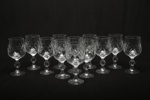 Fotglas kristall, 12 stycken