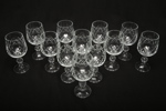 Fotglas kristall, 12 stycken