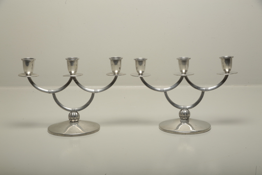 Kandelabrar K.E. & Co 1933, tenn, 1 par
