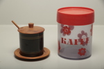 Marmeladburk teak/keramik + Kaffeburk plast