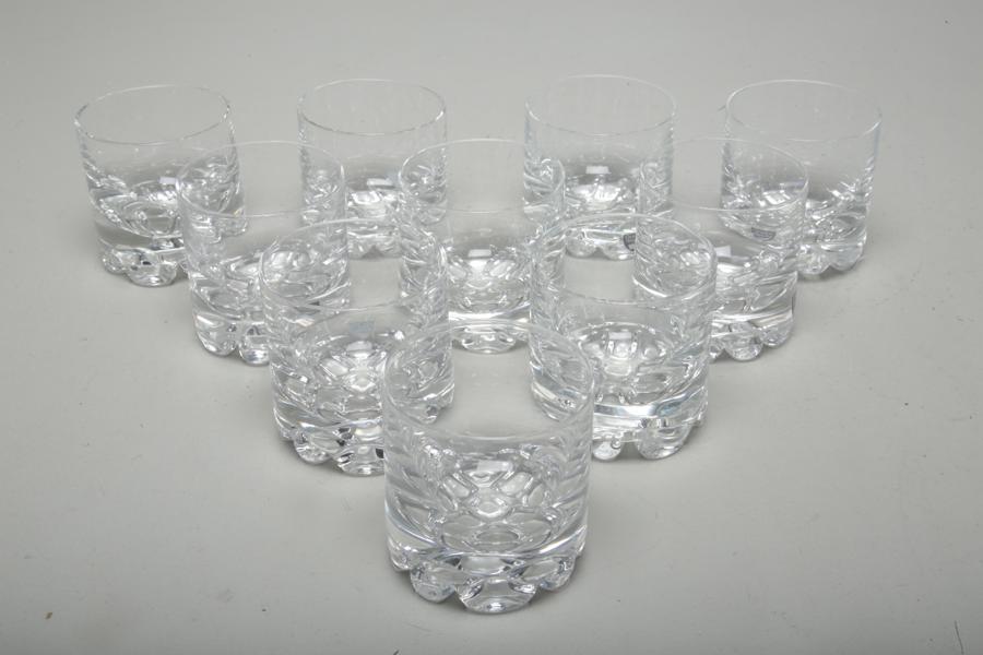 Orrefors whiskyglas, 10 stycken