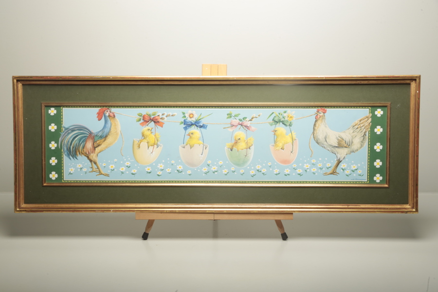 Erik Forsman (1916-1976) akvarell "Påskmotiv" signerad