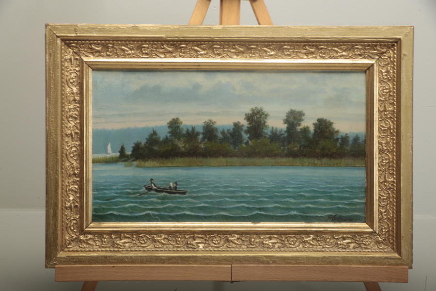 P. Grönberg olja på duk, signerad 1901