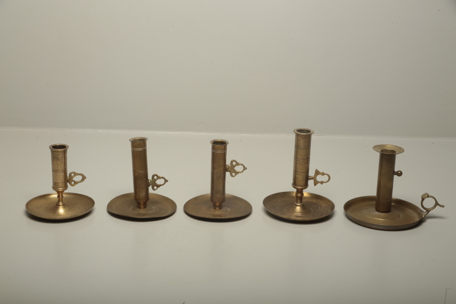 Nattljusstakar mässing, 5 stycken