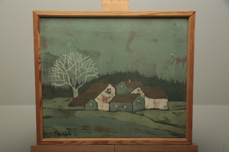 Pär Ljusberg batiktavla, signerad