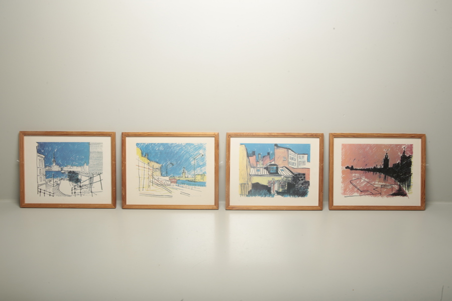 Stig Claesson tryck, 4 stycken