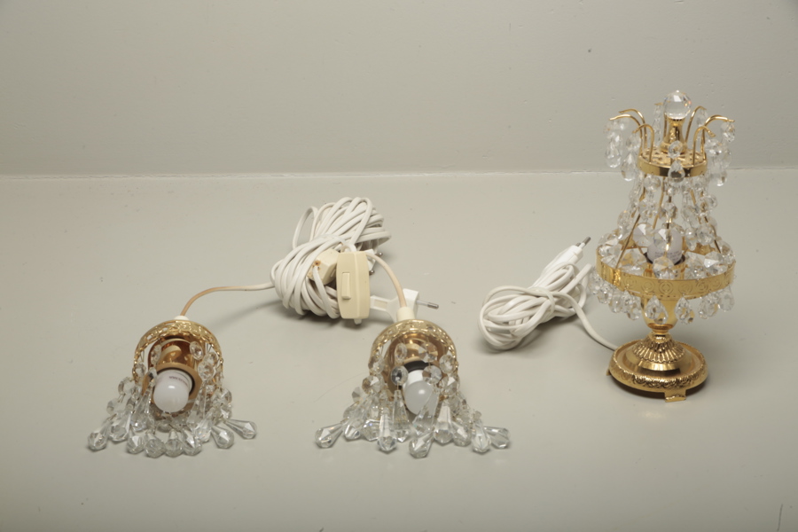 Fönsterlampor 1 par + bordslampa