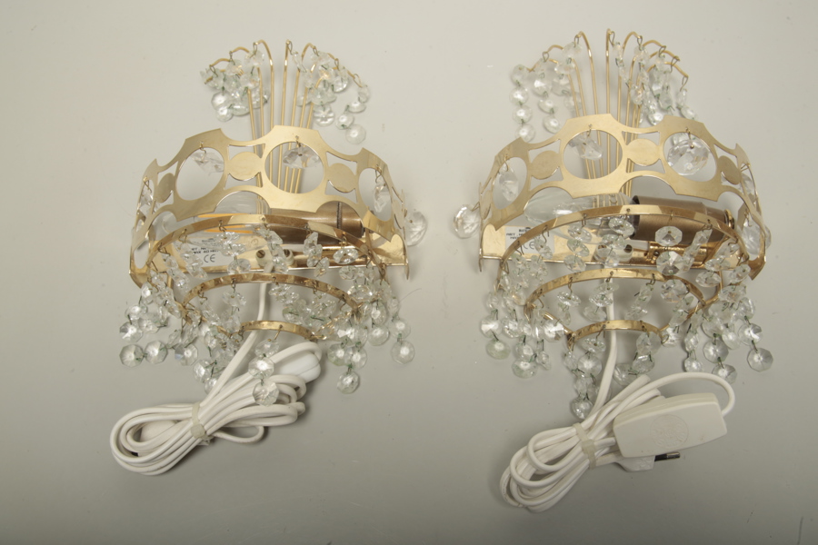 Vägglampor 1 par, 1970-1980 tal