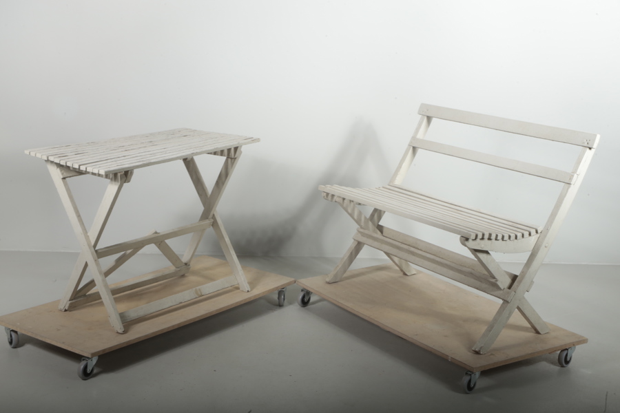 Trädgårdsgrupp 2 delar, 1900-tal