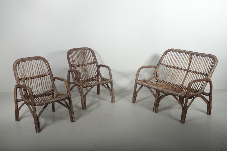 Möbelgrupp rotting, 3 delar