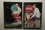Plåtskyltar "Coca-Cola" 2 stycken, moderna