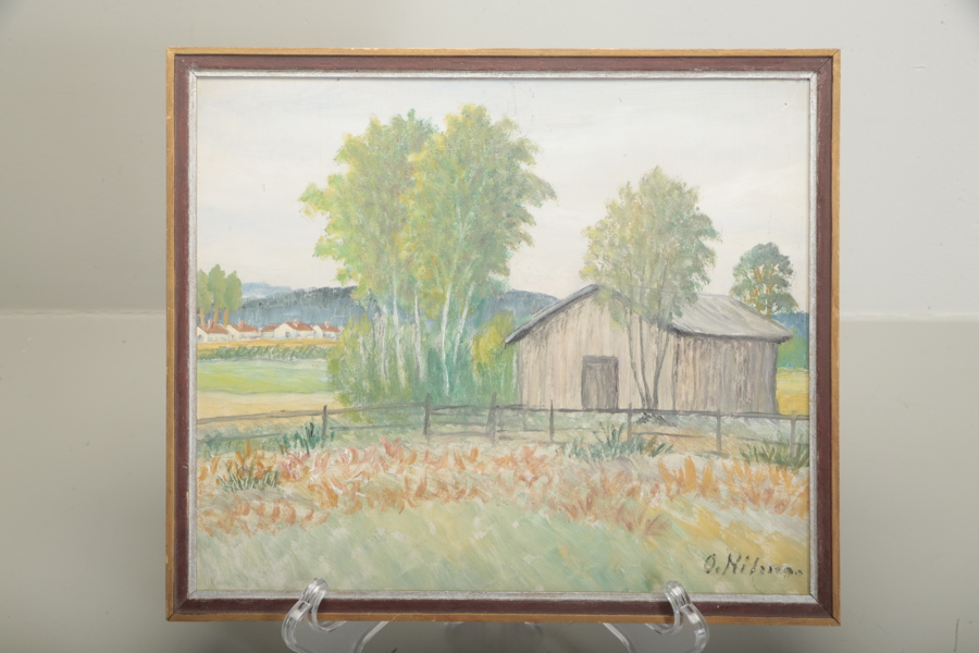 Olov Nilsson, Olja på pannå, Signerad