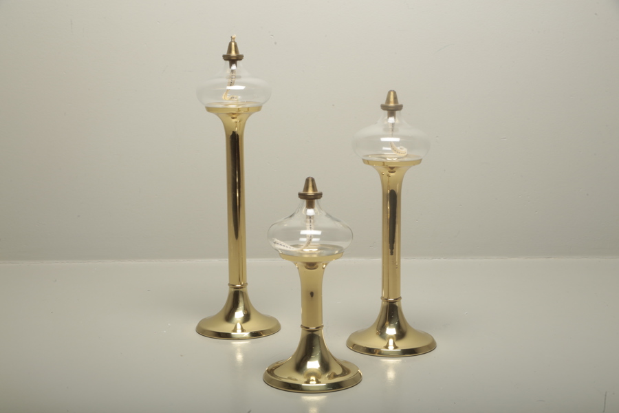 Oljelampor 3st, G.V Harnisch eftr Köpenhamn