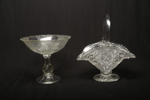Skålar pressglas, 2 stycken