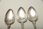 Skedar silver, 3 stycken, 1800-tal