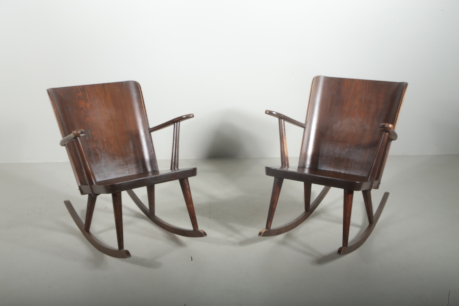 Göran Malmvall gungstolar, 1 par "Modell 513" Svensk fur, Karl Andersson och söner