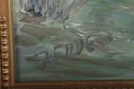 Olja på pannå, signerad Ferde