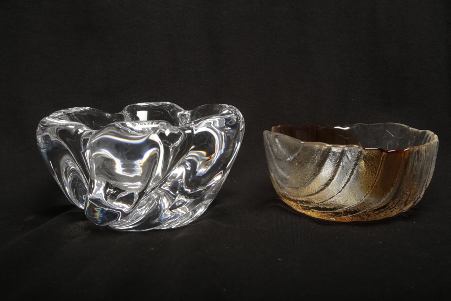 Orrefors kristallskål + Humppila skål