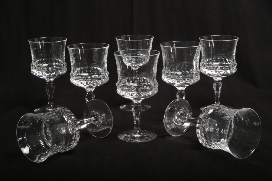 Ingeborg Lundin Orrefors "Silvia" kristallglas, 8 stycken 