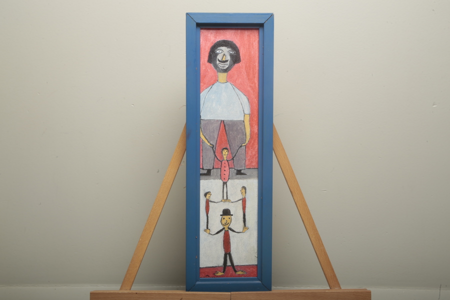 Einar Svedin olja på duk "Modern konst nr 10" signerad baksida