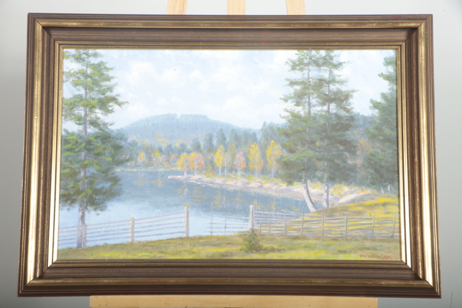 Otto Lindberg olja på duk, signerad 1943