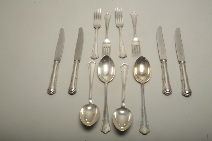 Silverbestick "Chippendale" 12-delar