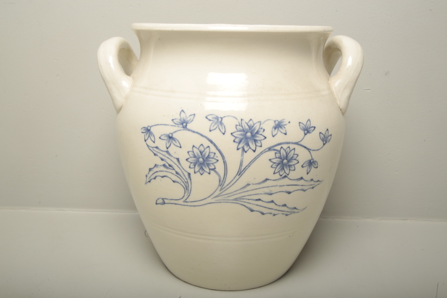 Gustavsberg blåvit kruka 