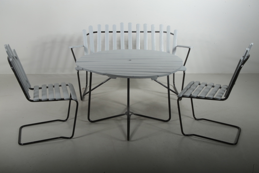 Trädgårdsgrupp, 4-delar, 1900-tal