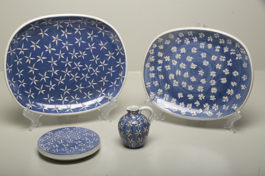 Uppsala Ekeby, Ingrid Atterberg "Star" signerad, 4-delar