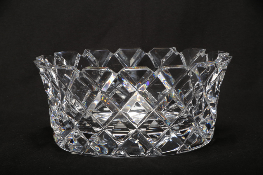 Orrefors, Kristall skål "Sofiero" Gunnar Cyren, Signerad 