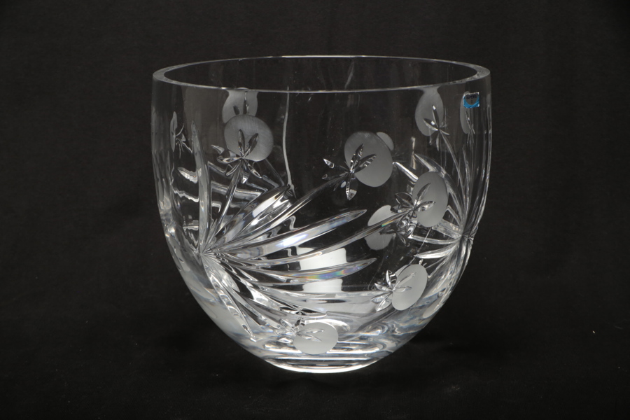 Bohemia, Kristall skål, Slipad dekor.