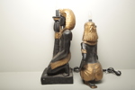 Bordslampor, 2st, Egyptisk motiv