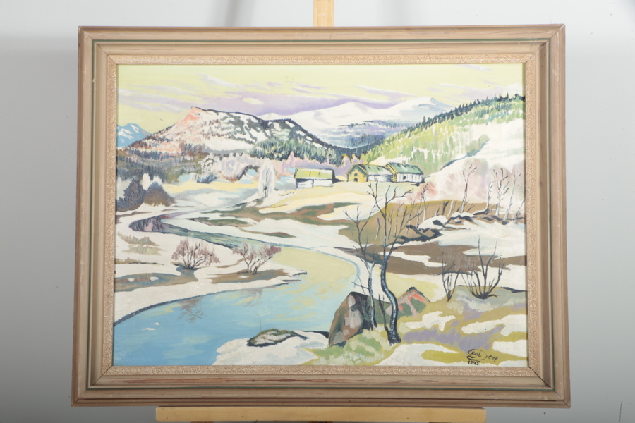 Olja på duk, okänd konstnär.