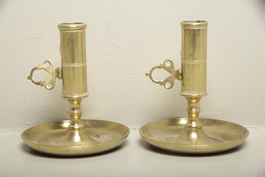 Ljusstakar, 1-par i mässing, 1900-tal