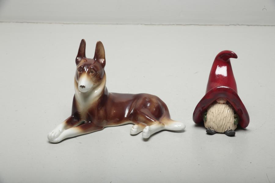 Figuriner hund Tyskland, no: 7746 & tomte POL