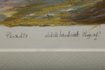 Mona Idast, färglitografi, delvis handmålad "Paradis" Signerad 