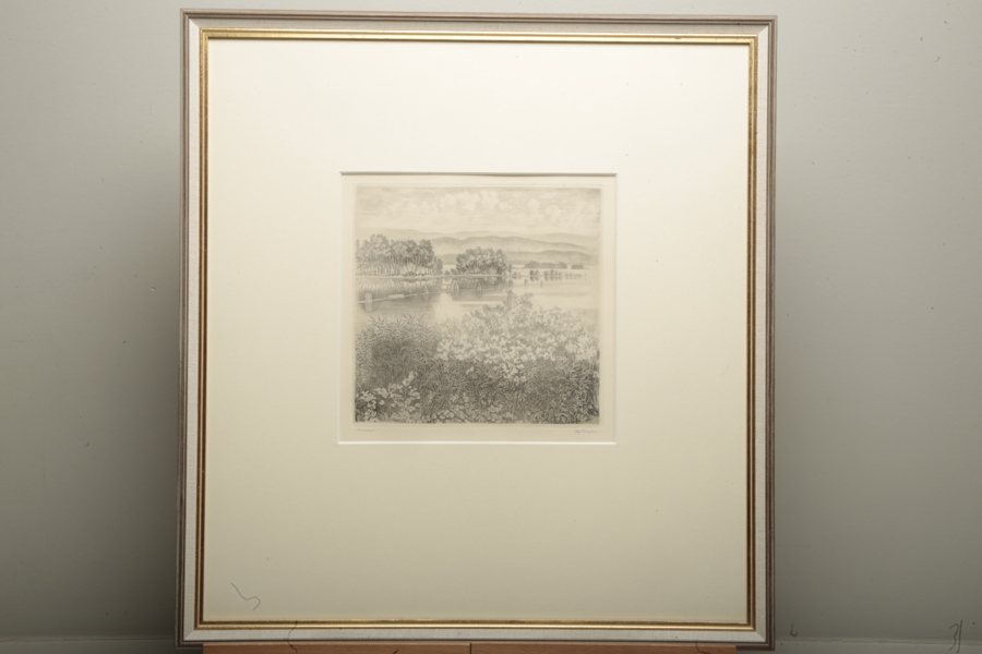 Stig Borglind, Etsning "Svartsjön" Signerad